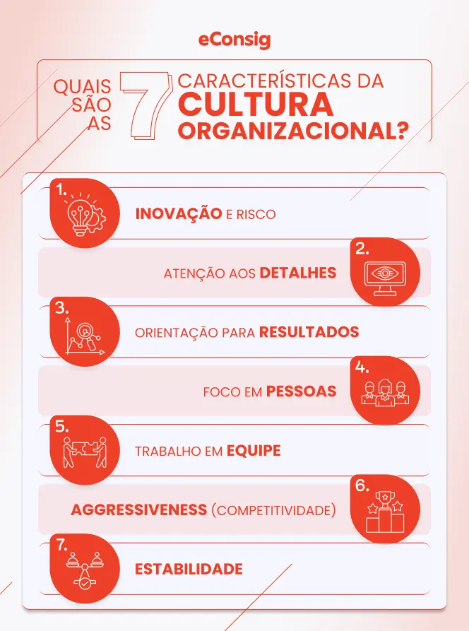 7 características da cultura organizacional